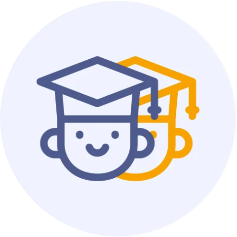 Cours de langues pour enfants et ados - Picto bleu clair