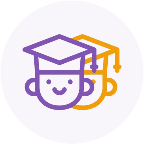 Cours de langues pour enfants et ados - Picto rose